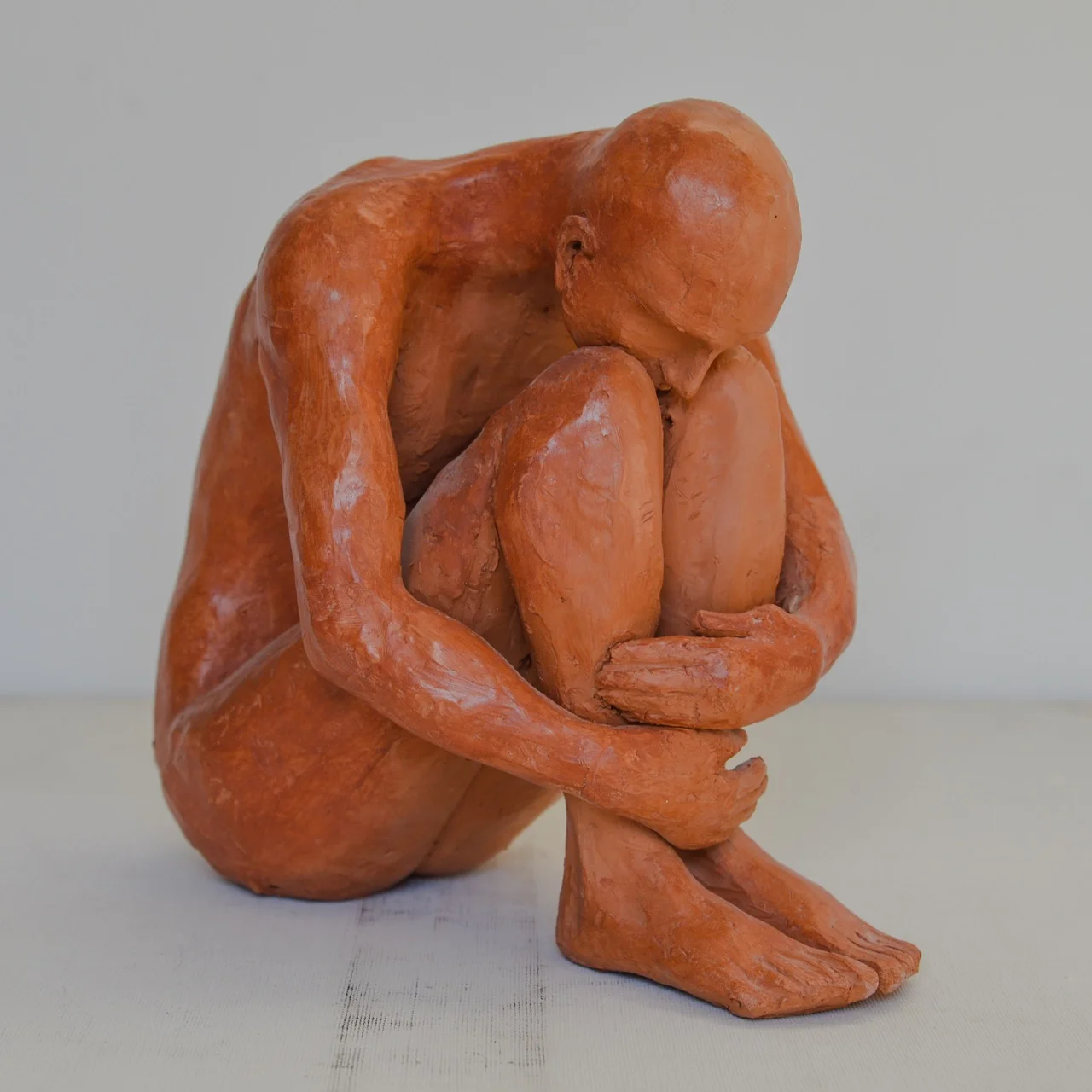 sculpture d'homme en terre cuite Dan Chavret